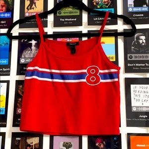 Red White and Blue Crop Top